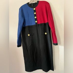 Vintage color block dress